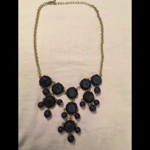 Classy Navy and gold tier statement necklace.
